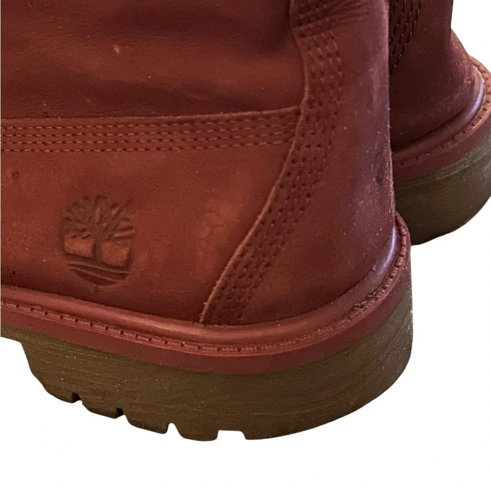 Timberland Women's 6” Premium BURGUNDY Nubuck leather work boot size 7